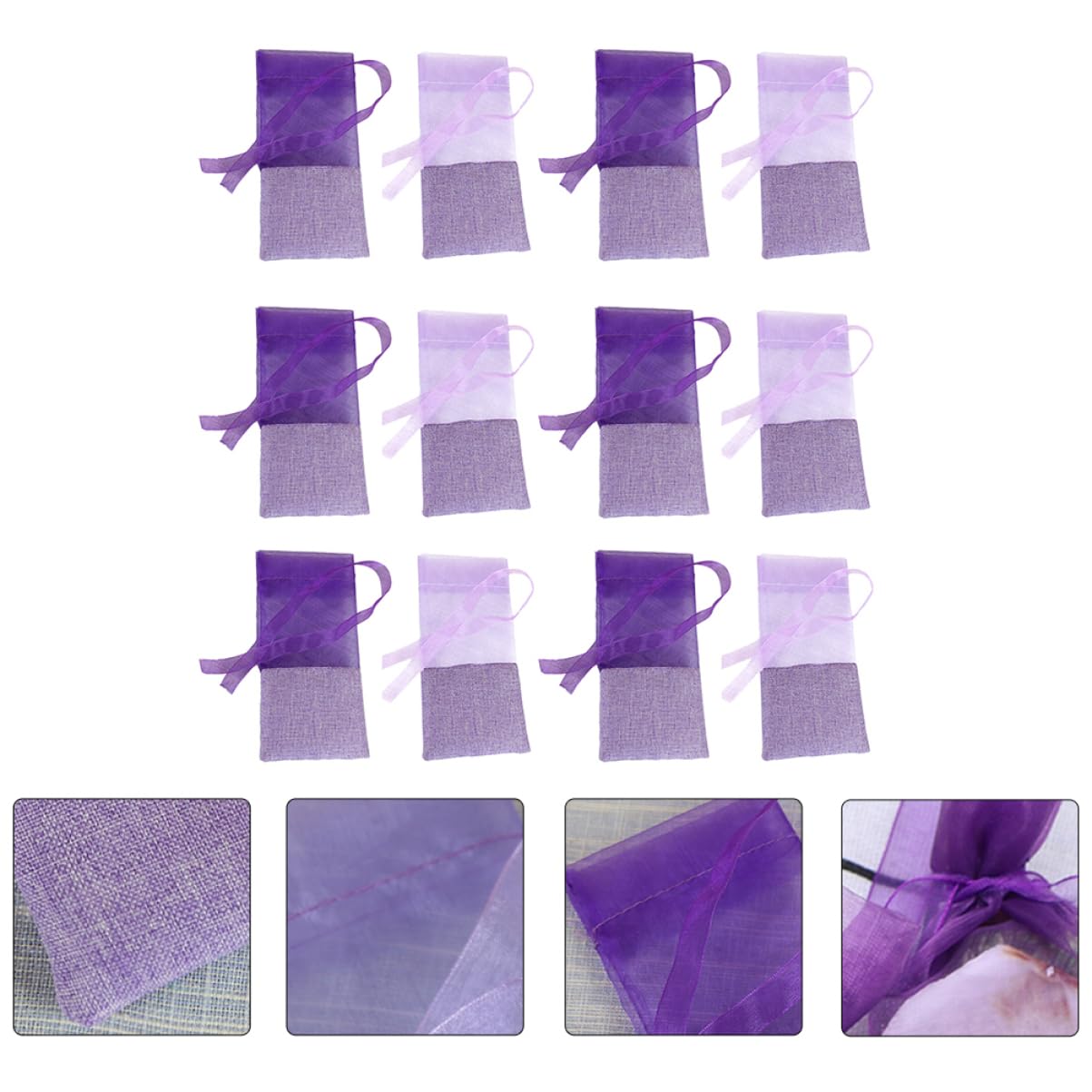 Healeved 96pezzi Sacchetti Profumati Alla Lavanda Borse Garza Per Armadi e Cassetti Organizzatori Per Gioielli Sacchetti Vuoti Per Spezie e Fiori Design Elegante e Delicato