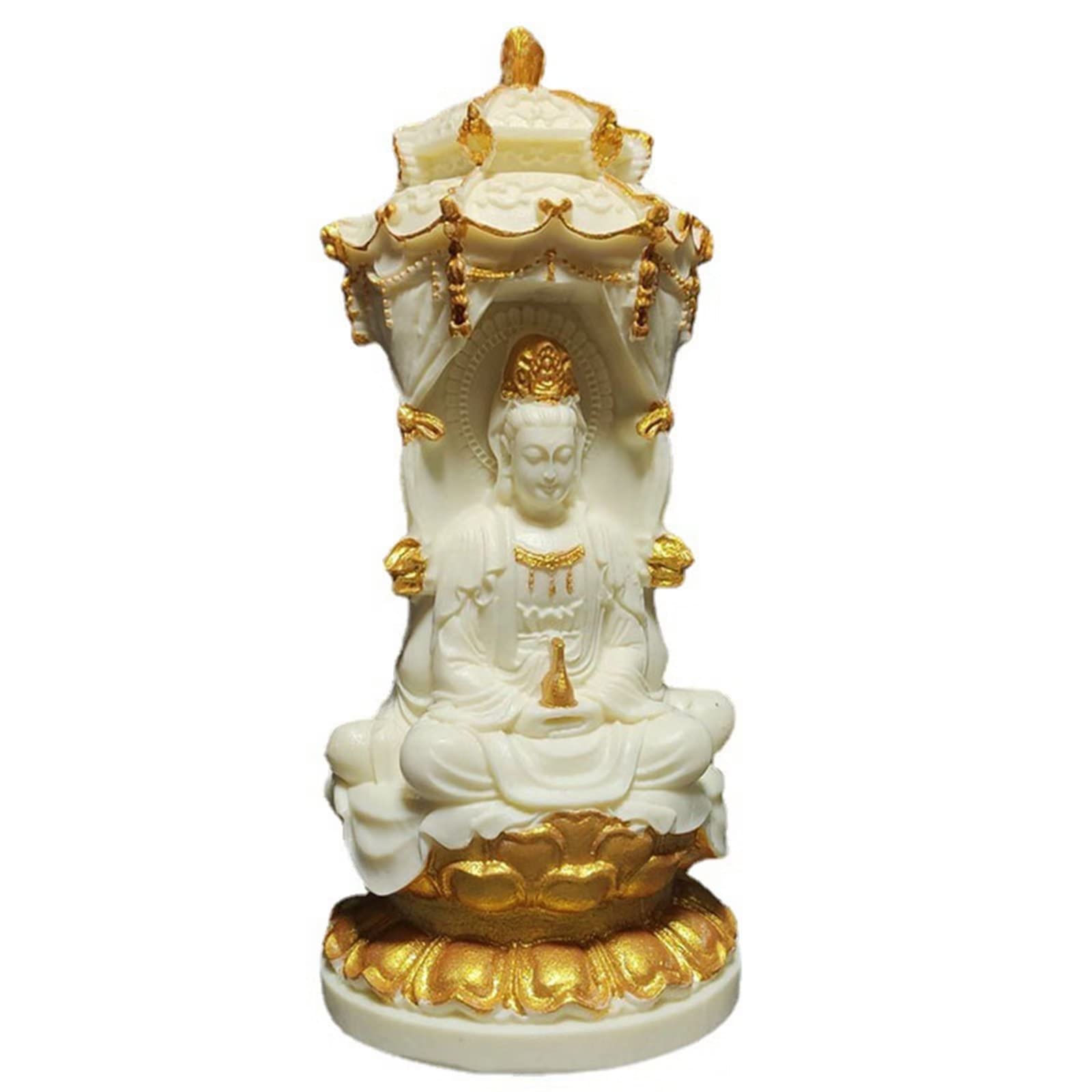 Estatua de Buda Fengshui Pequeña Estatua de Buda, Estatua de Buda Kuanyin-Amitabha-Ksitigarbha de Tres Lados for decoración de la Oficina en el hogar Figuras de Escultura