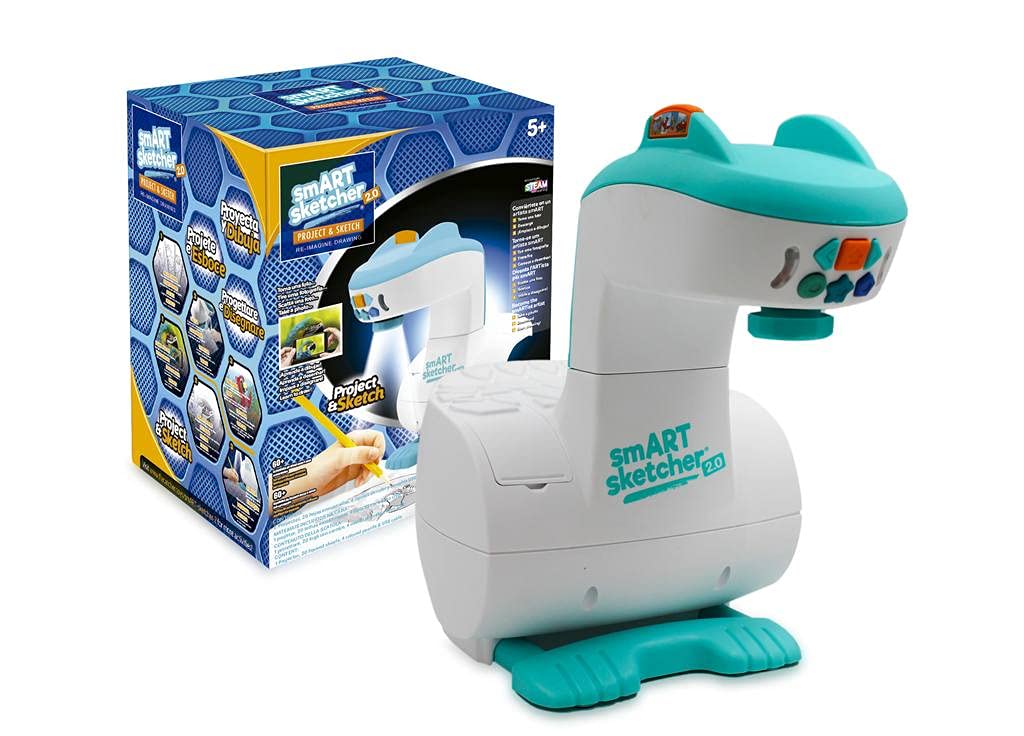 smART scketcher Famosa- Proyector smART sketcher 2.0, dibuja, colorea ¡Calca Tus propias fotografías, bluetooth, Multicolor (700016750)