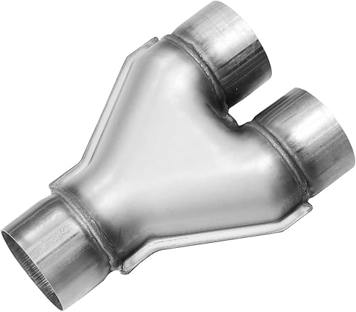 Tubo de escape universal de acero inoxidable 409, conector adaptador de escape doble de 2.5 pulgadas a 2.5 pulgadas para camión de automóvil, 10