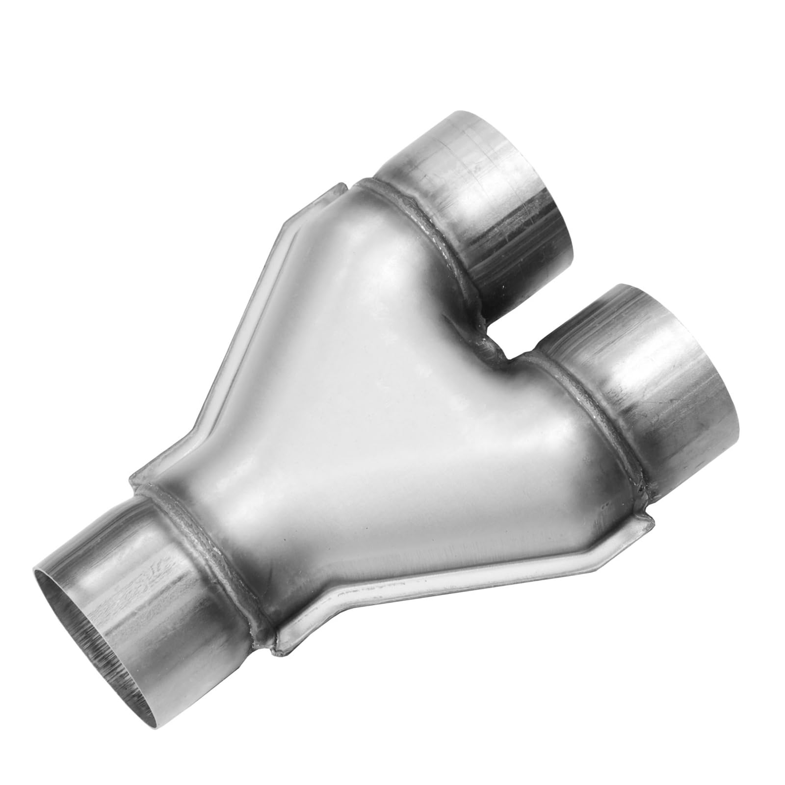 Universal 409 Stainless Steel Exhaust Y Pipe, 2.5" Single to 2.5" Dual Exhaust Adapter Connector for Car Truck, 10" Overall Length, Weld-on
