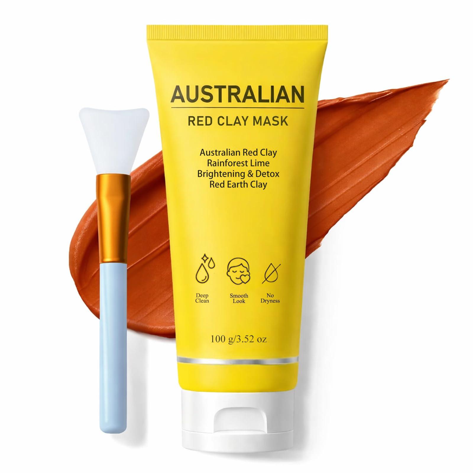 FMRFMR Australian Red Clay Face Mask - Deep Cleansing Detox Mud Mask with Kakadu Plum & Desert Lime - Pore Minimizing Natural Clay Mask for All Skin