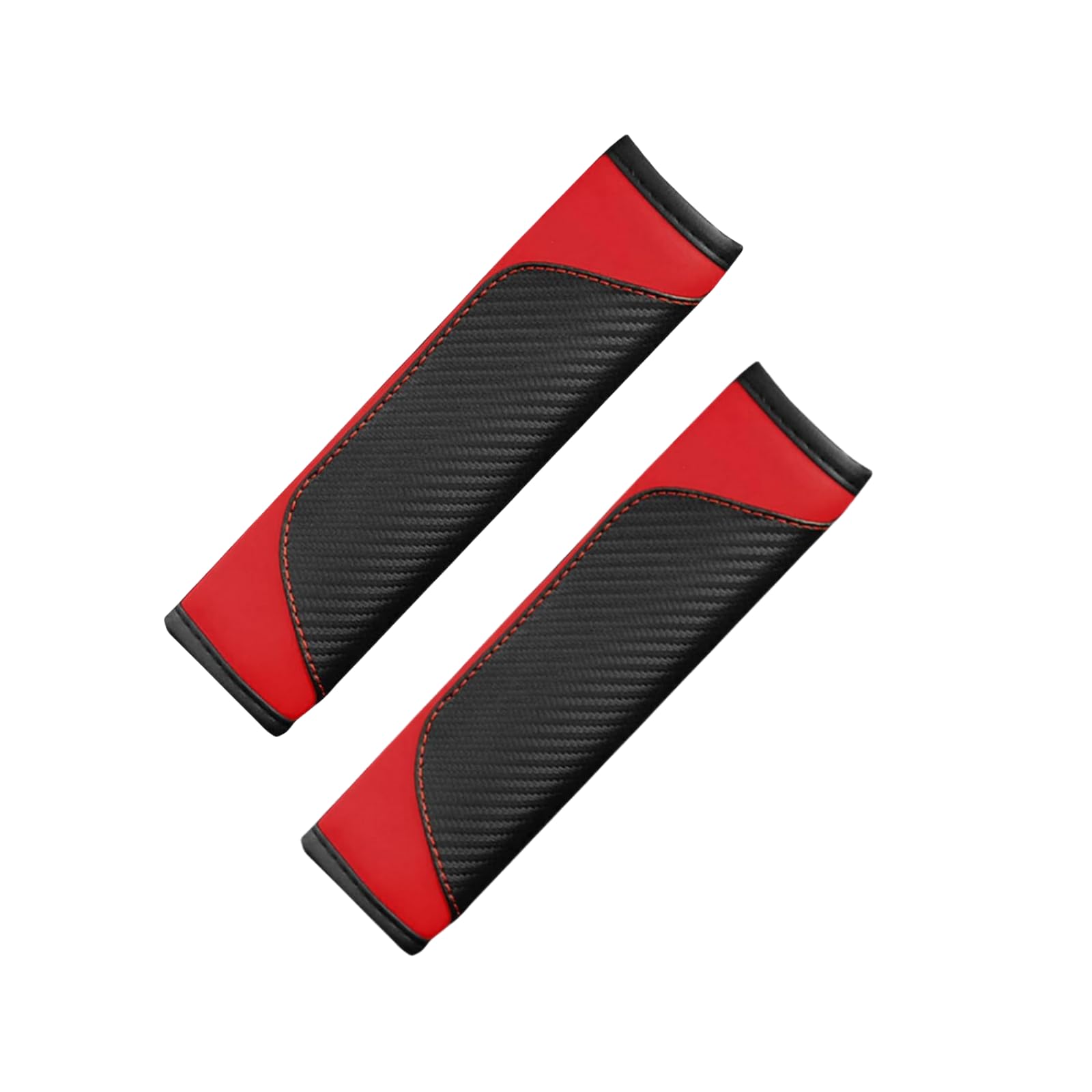 2PCS Car Seat Belt Cover,Carbon Fiber Seatbelt Shoulder Protection,Universal Safety Belt Strap Cover to Protect Your Neck,Suitable for Car Seat Belt,Backpack,Shoulder Bag,Laptop Computer Bag(red)