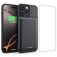 Feob Cover Batteria per iPhone 16 Pro Max, 8600mAh 15W Custodia Ricaricabile Battery