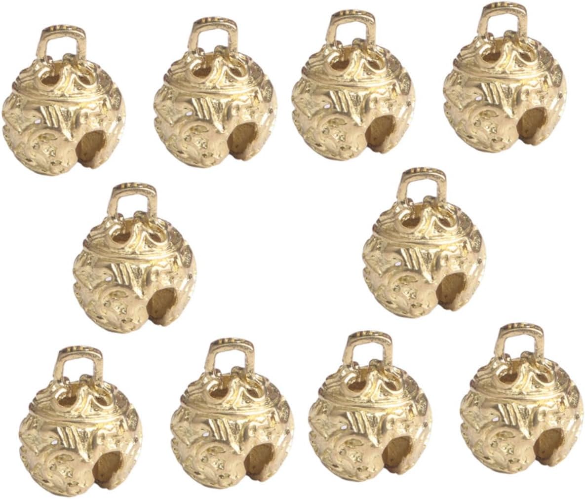 SOLUSTRE 10sets Decorative Bells for Crafts Mini Hanging Christmas Bells for DIY Projects Antique Style Pendants for Home Decor and Festive Celebrations 10pcs*10