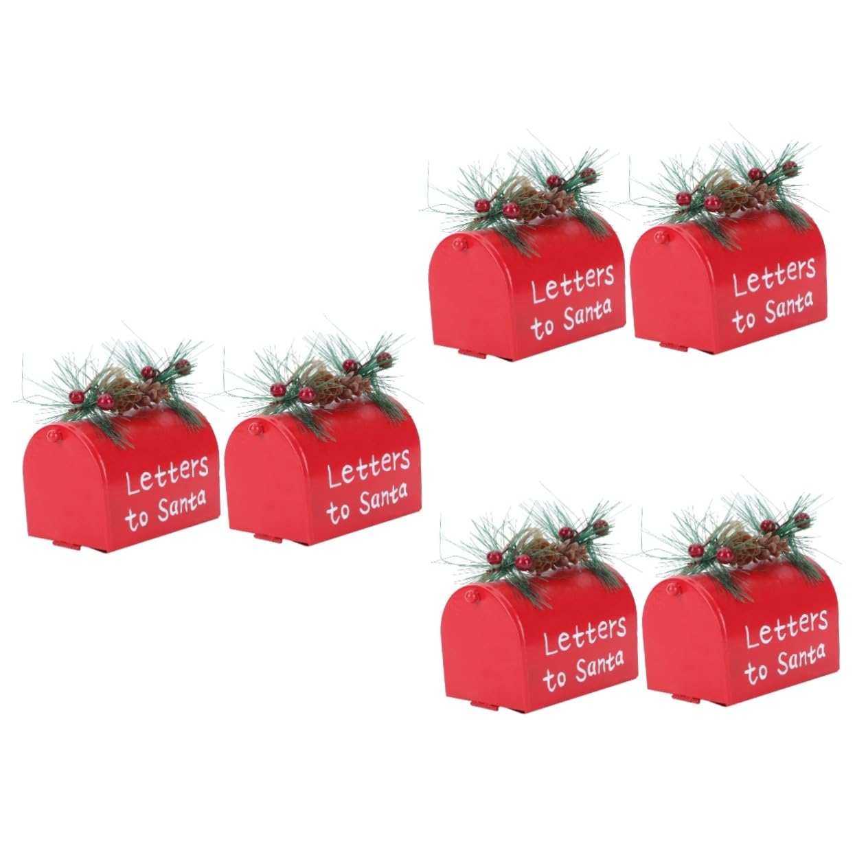 PRETYZOOM 6 STK Weihnachtsbaum-Anhänger Weihnachtskugeln Baumbehang schmücken Christbaum anhänger Weihnachtsbaum Briefkasten Hintergrund- einzigartiger Wohn Plastik