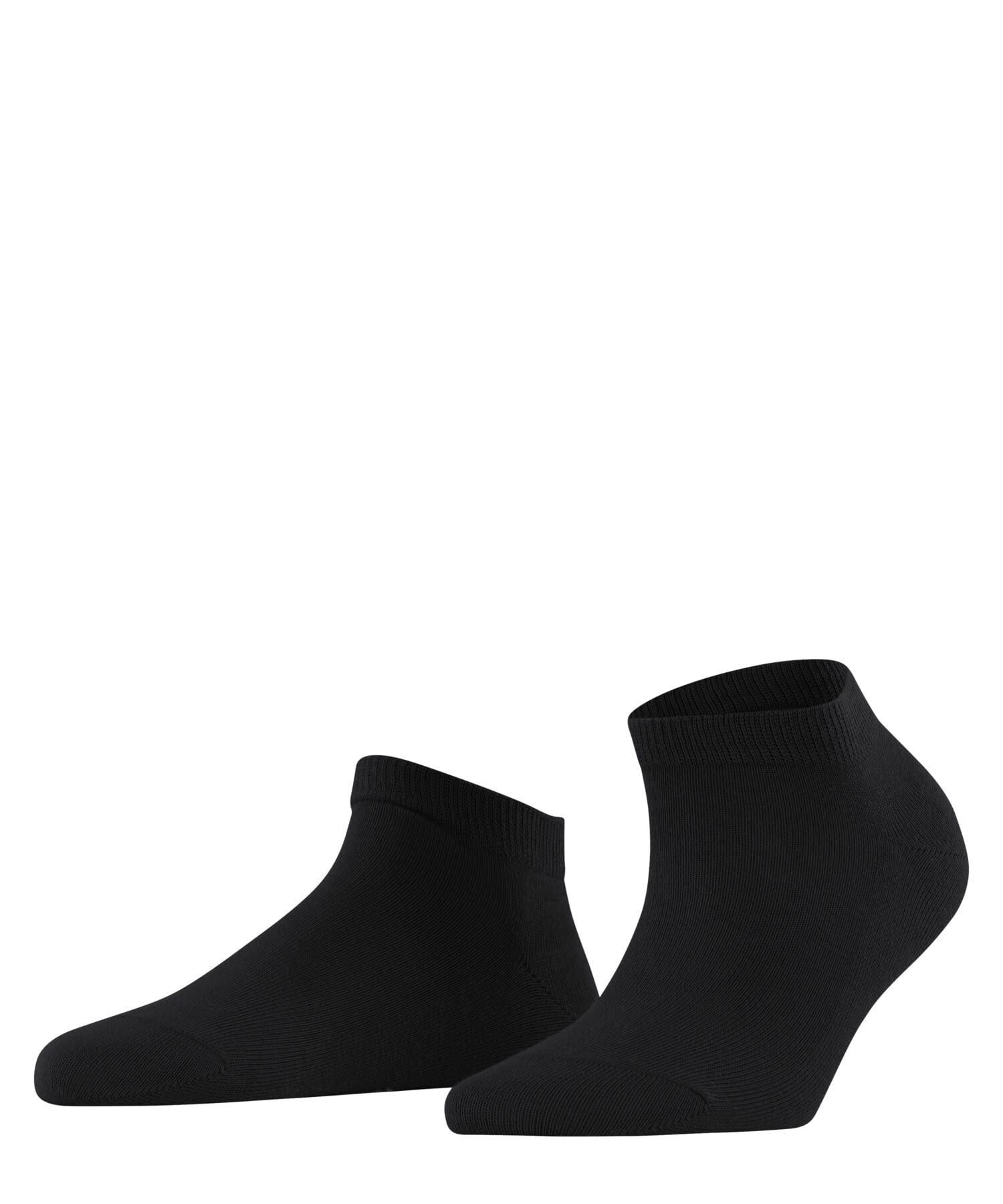 FALKE Women's Family W Sn Sustainable Cotton Low-Cut Plain 1 Pair Trainer Socks, Black 3009, 2.5-5