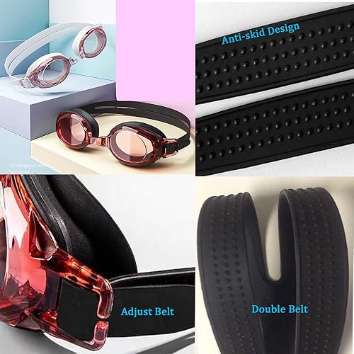 Miniatura 5 de ROER Natación deporte equipo gafas correctivas miopic no fugas anti-niebla para hombre mujer adulto