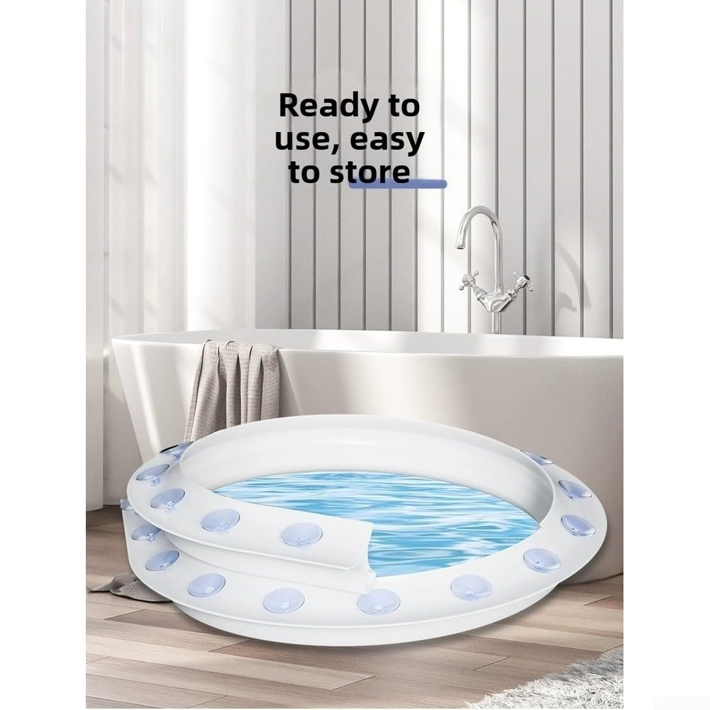 Barrera de Agua para ducha Silicona Ventosa Sin Flexible 80cm Cinta Impermeable Baño Antifugas Suelo Seco Baño(80cm)
