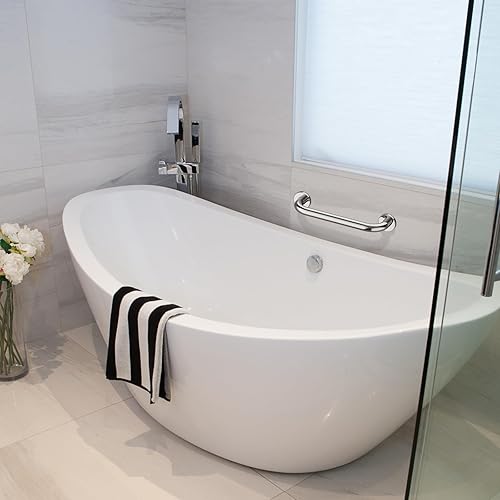 Miniatura 6 de ZUEXT - Paquete de 2 barras de agarre para ducha de 16 pulgadas, barra de agarre de baño de acero inoxidable cromado, mango de ducha, barra de