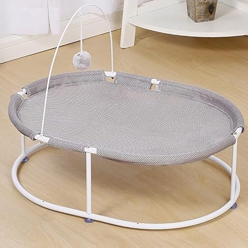 Rutexcポータブルで折りたたみ可能、洗える子犬用ロッキングチェア、フレンチブルドッグ、コーギー、テディベア用の快適な椅子、安定した構造、一年中使用可能、耐久性があり、組み立てが簡単、夏用の涼しい小動物ケージ、休憩エリア、小型犬/猫用ペット用品 (ピンク