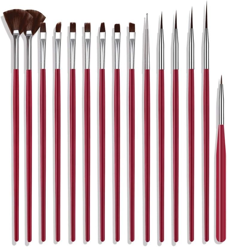 DIY Art Supplies Multi-Function Hook Line Pen for Nail Painting 2 Colors Brush Plastic Nylon Children Stationery