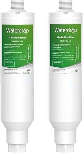 Waterdrop Filtro de agua para manguera de jardín, reduce el cloro, el olor, mejora la salud de las plantas. Ideal para jardinería, agricultura y