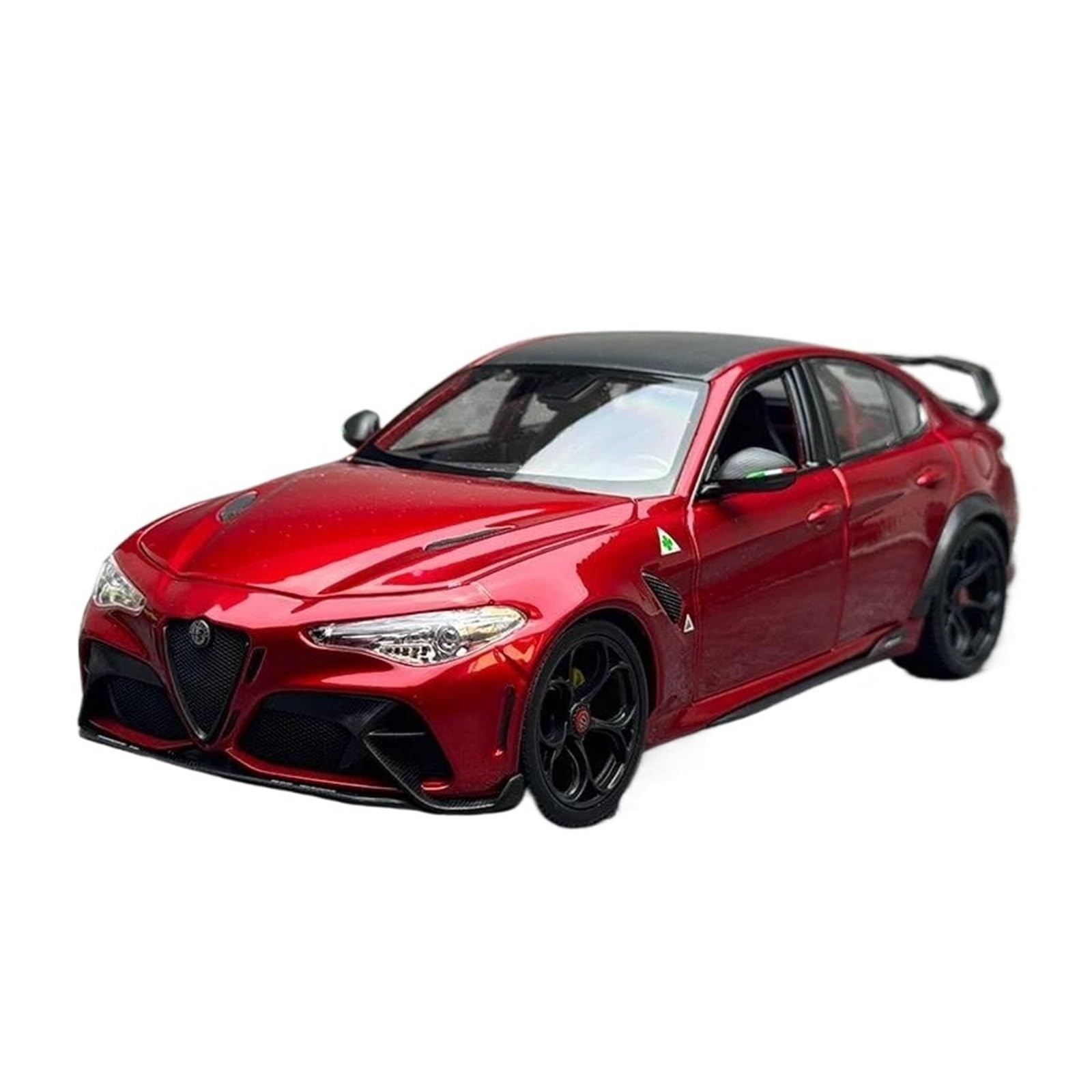Metallo Scala Replica Modello Di Auto In Lega Alfa Romeo Giulia GTAm Coupé In Scala 1 18 Veicoli In Metallo Pressofuso Simulazione Decorazione Hobby Veicoli Giochi Set(Red and white)