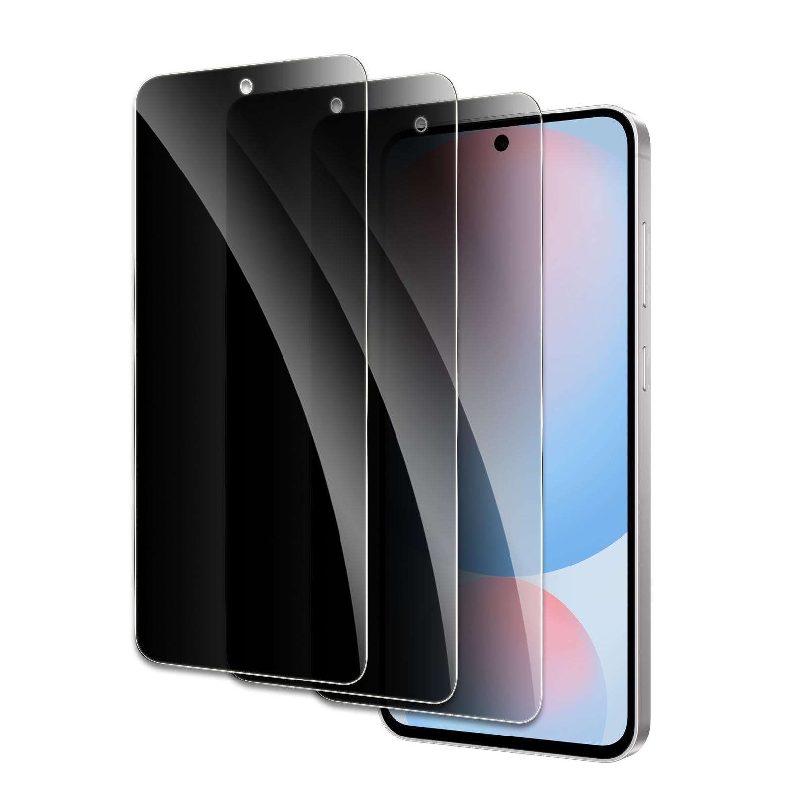 Pellicola protettiva per la privacy per Samsung Galaxy S24 FE, accessori in vetro temperato infrangibile, pellicola in vetro temperato anti spia, ultra resistente, durezza 9H, antiriflesso, HD,
