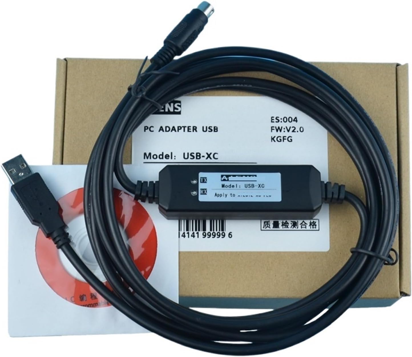 USB-XC XINJE PLC XC Seires (XC1 / XC2 / XC3 / XC5) Xinje Plc Programming  Cable – AMS Industrial XC1/XC2/XC3/XC5 XD XE PLCプログラミングケーブルUSB-XCデータダウンロードライン