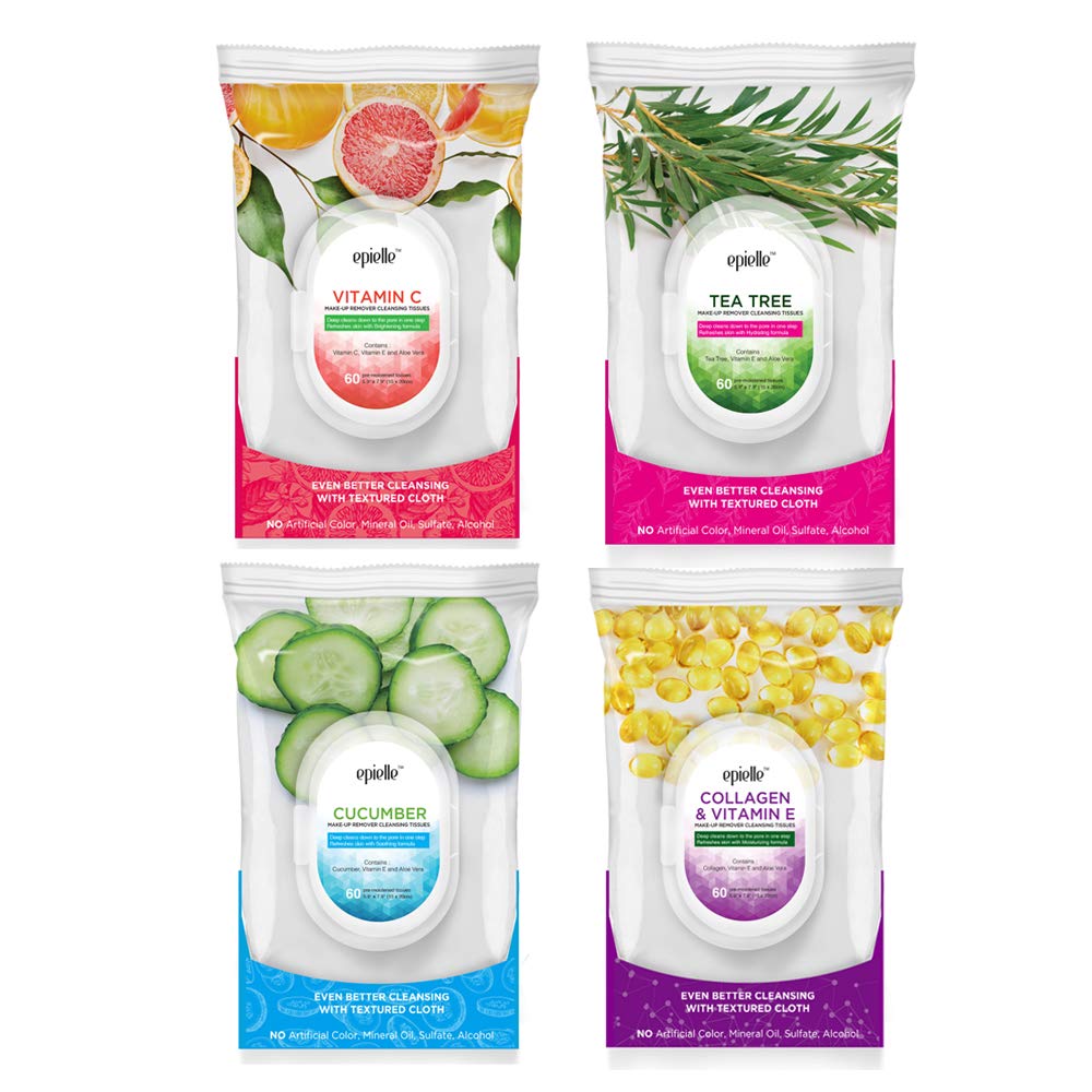 Epielle Benefit60 Facial Cleansing Tissue Makeup Remover
