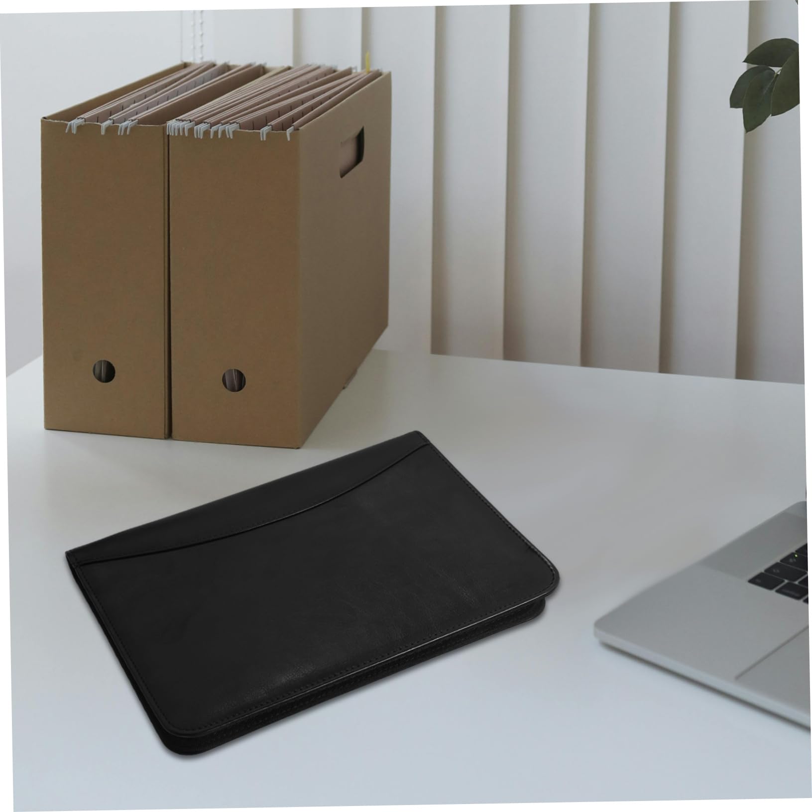 Portfolio Organizer Zip A5 in Pu Nero per Documenti