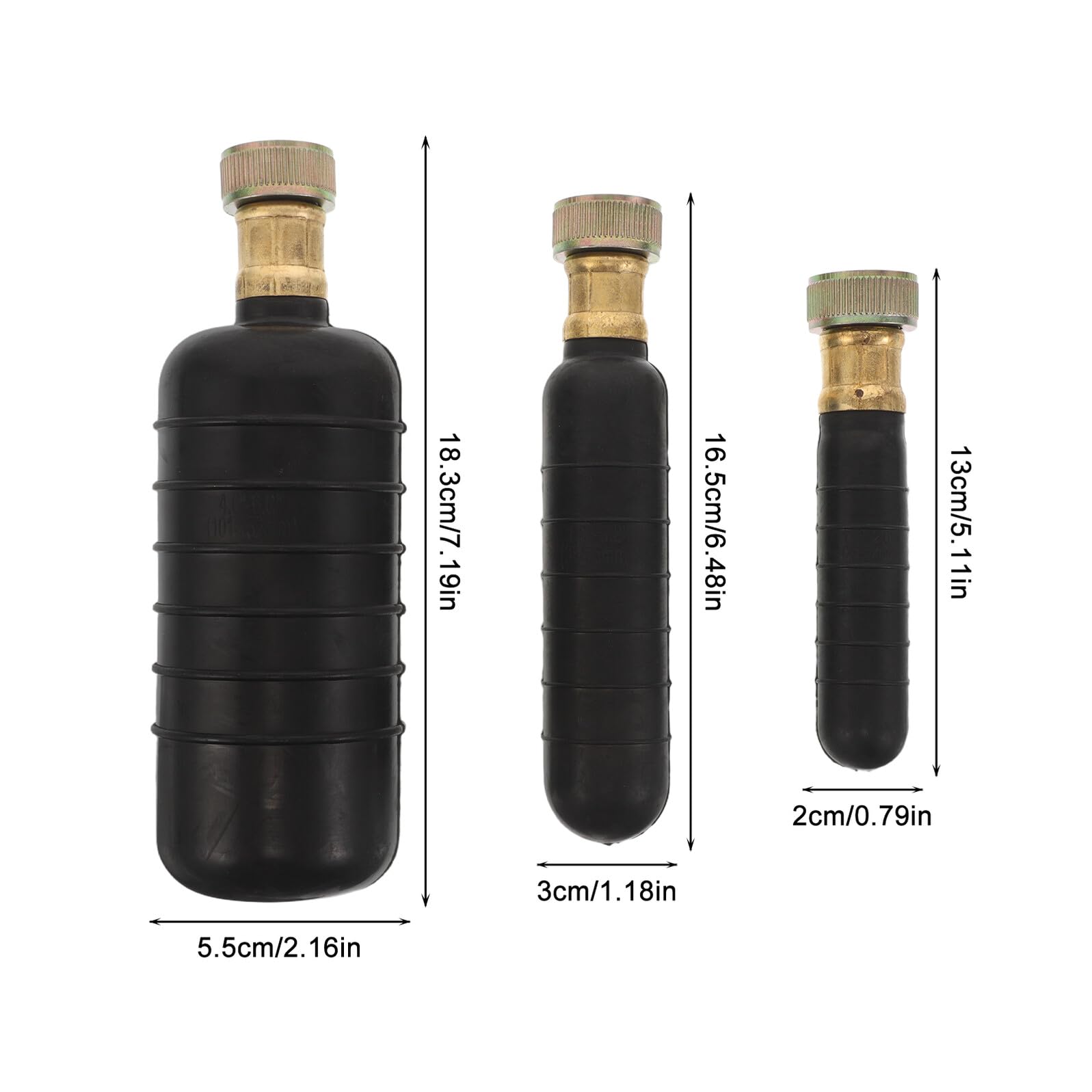Kit Desatascador de Vejiga de Drenaje de Goma, 3 Piezas, para Limpieza y Desobstrucción de Tuberías Principales, Fregaderos, Duchas y Sótanos, Herramienta sin Químicos