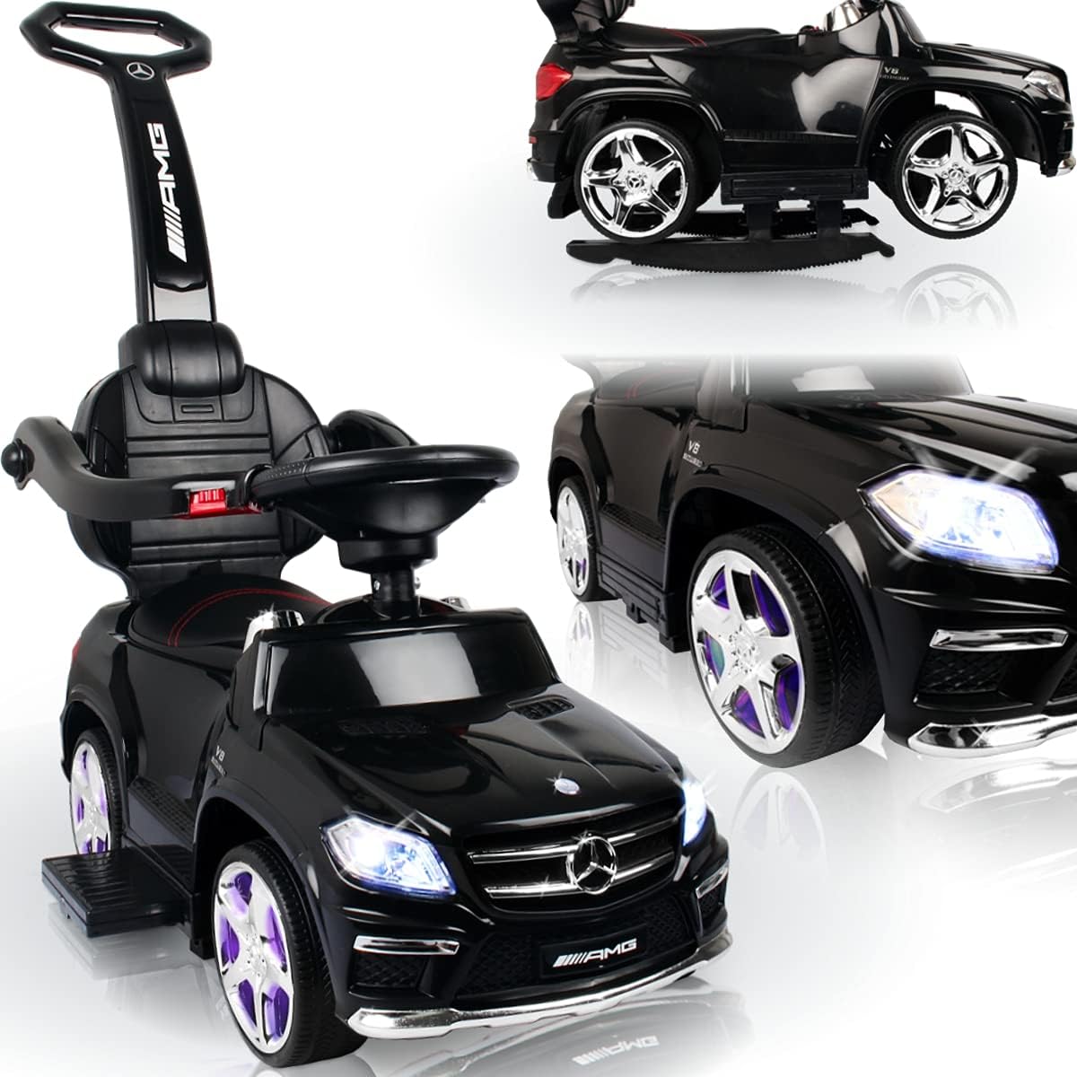 Stimo Mercedes Benz Amg Rutschauto Offiziell Lizenziert Mit Wippfunktion Und Mp3 Player Kinder Fahrzeug Rutscher Auto Amg Gl63 Schwarz Amazon De Spielzeug