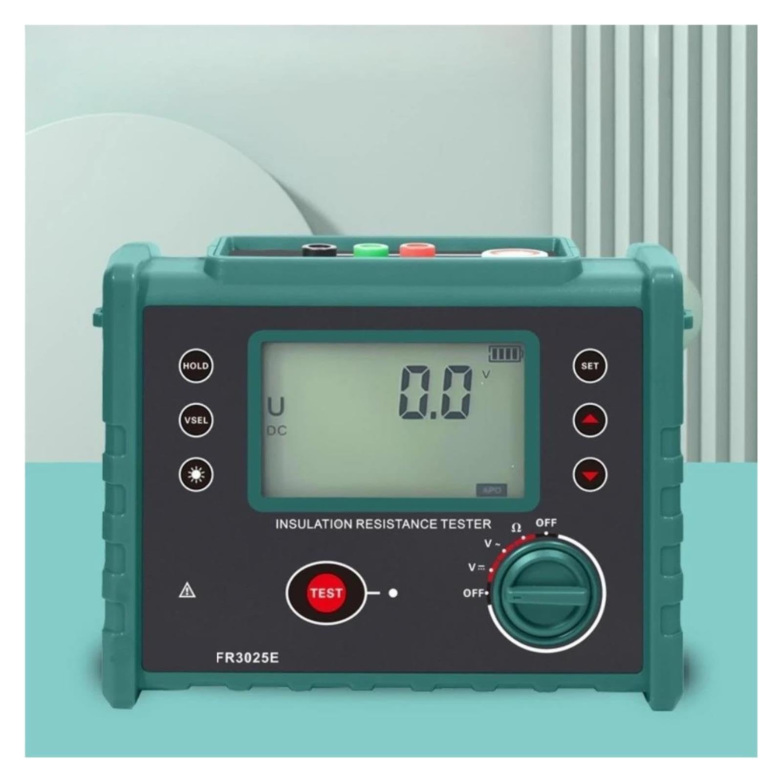 Medidor de Resistencia, Probador de impedancia aislamiento alto voltaje 5000V megóhmetro digital FR3025(FR3025)
