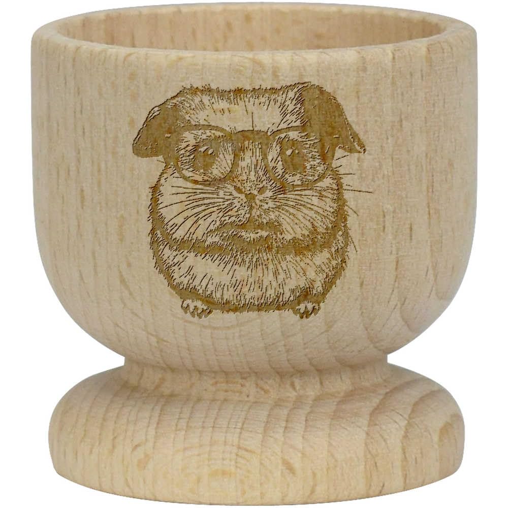 'Guinea Pig Wearing Glasses' Wooden Egg Cup (EC00028085)