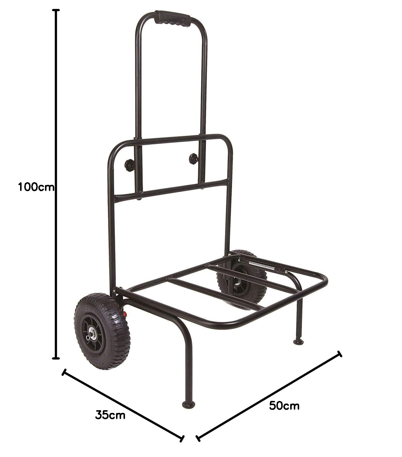 Lineaeffe Chariot en Métal 100 x 35 x 50 cm Chariot de Pêche Neuf Brouette Transport Voiture Panier Trolley Carpe