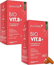 Kit 2x BIO VIT B+Vitaminas do Complexo B (30 Capsúlas) - PuraVida