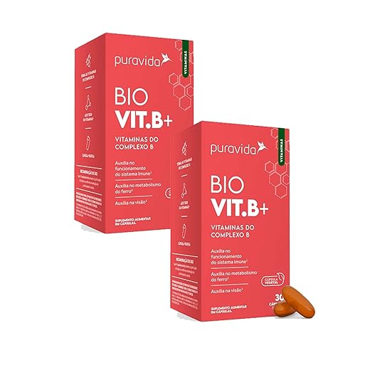 Kit 2x BIO VIT B+Vitaminas do Complexo B (30 Capsúlas) - PuraVida