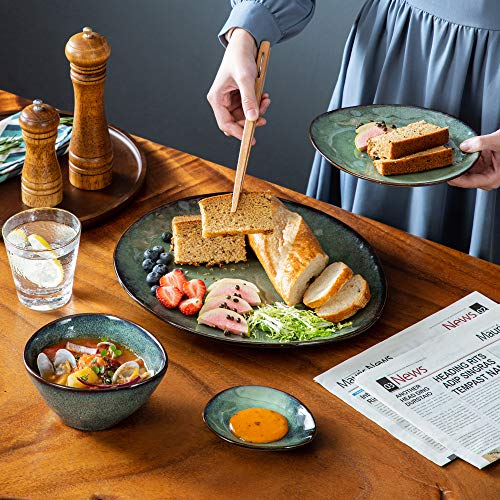 vancasso Starry 11-delige gecombineerde serviesset van aardewerk, serveerborden, serviesset, in vintage look - Image 7