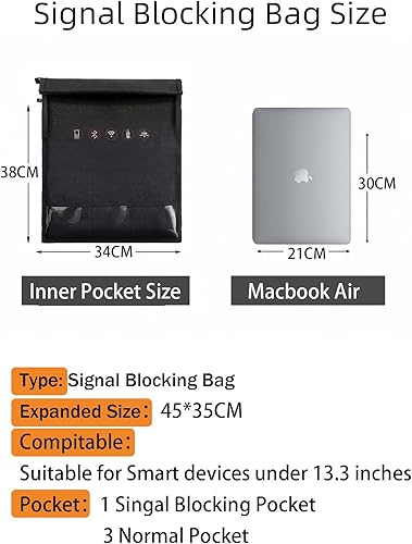 Miniatura 5 de ONEVER Bolsa Faraday de 138 x 177in y bolsa Faraday para smartphone