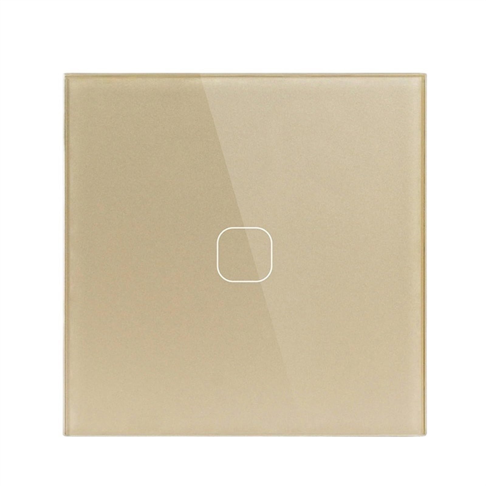 Interruptor de luz de Pared Interruptor de Pared, Interruptor táctil estándar, Panel de Cristal con LED, 1 Unidad, 1 vía, luz de Pared, Pantalla táctil(White)