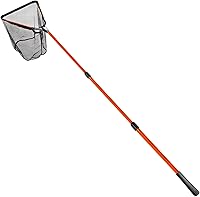 Vista 9 de Red para pescar, Fiblink, plegable de aluminio, con mango telescópico extensible