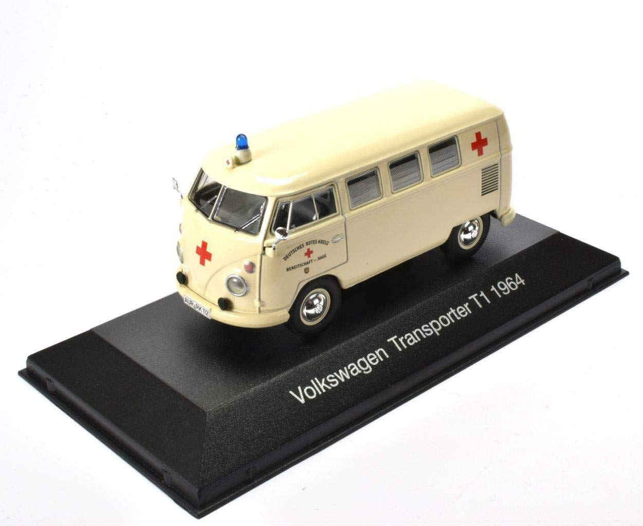 VW Transporter T1 Krankenwagen Krankenwagen Die-Cast Fertigmodell Maßstab 1:43
