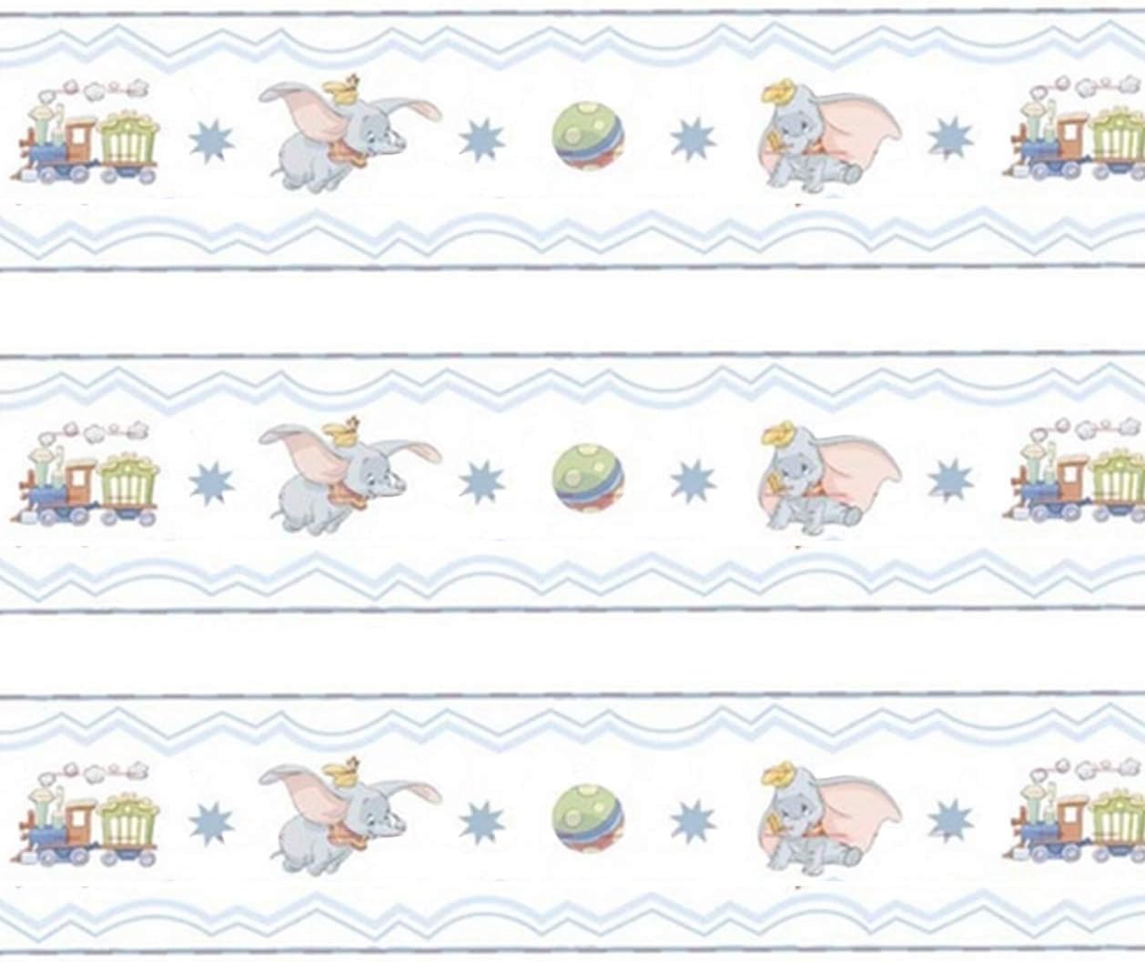 White Dumbo Train 2m x 22mm wide for Personalised Birthday Cake Decoration Ribbon & Decorating Ideas for Present Gift Wrap Bows Toppers Wrapping for Bags Box Balloon String Cards Art Craft Ribbon