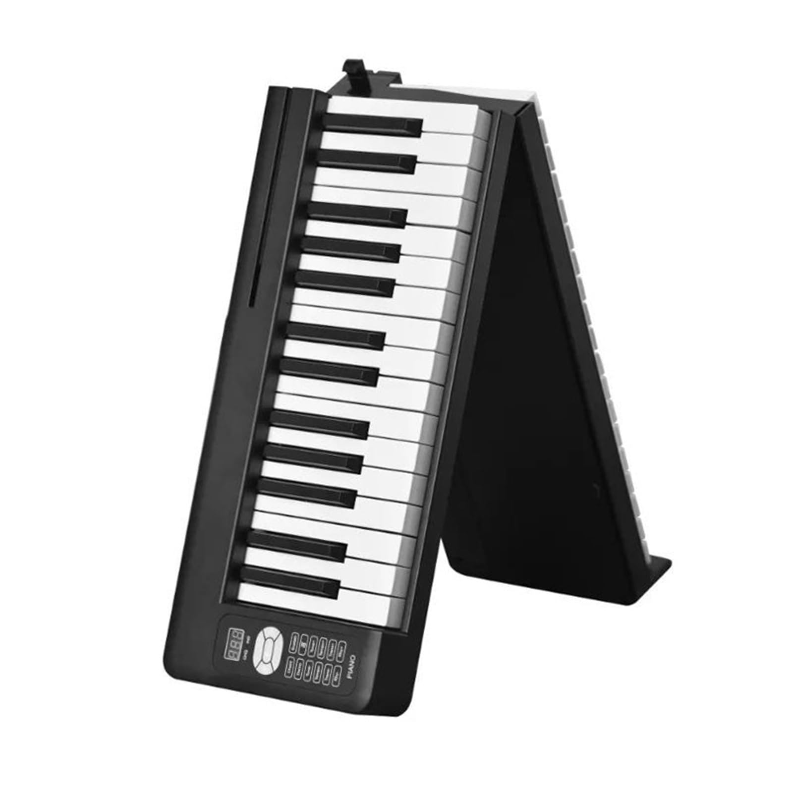 Pianino Elektroniczne 61 Klawiszy Pianino Dla Dorosłych Składane Ładowalne Klawiatura Muzyczna Początkujący Do Ćwiczeń(Black)