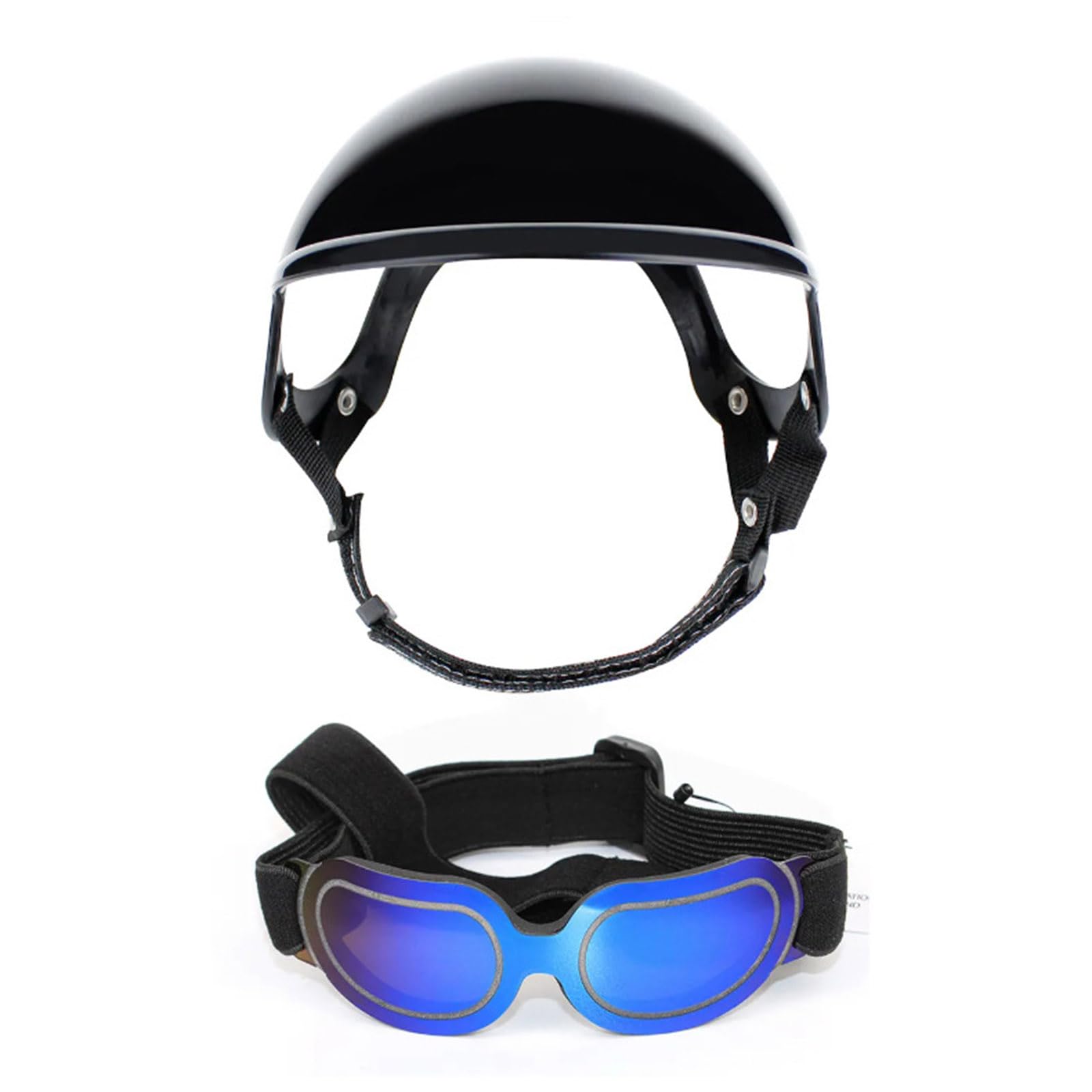 YUXITA Dog Goggles Adjustable Pet Helmets Puppy Helmets Motorcycle Dog Shades Dog Hat Dog Hat Safetys Helmets