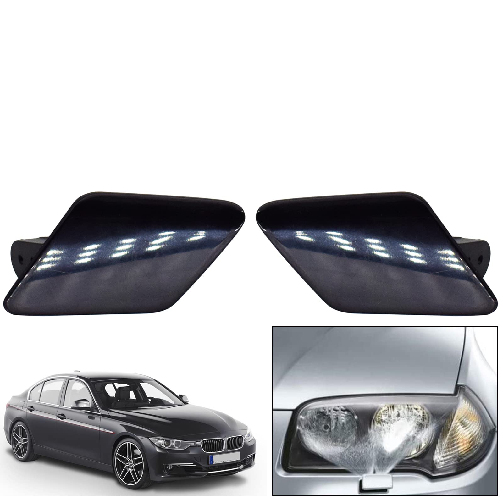 Tapas Para Boquilla Limpiaparabrisas BMW Serie 3 F30 2012-2015 - Izquierda Y Derecha (Refs. 51117293031/51117293032)