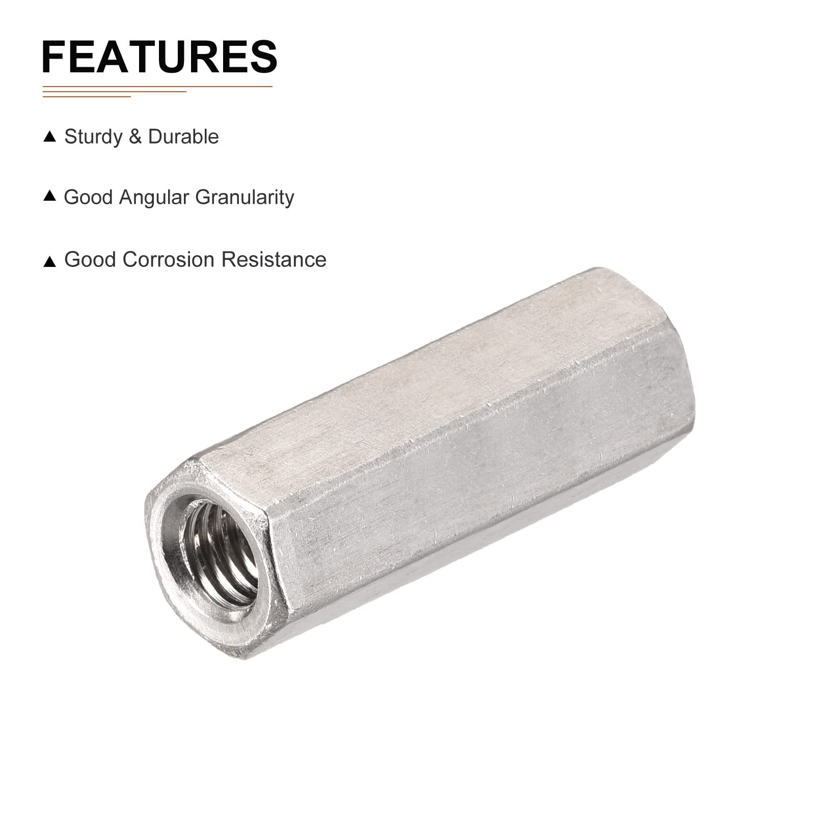 DTGN M8x40mm(DxL) - Hex Standoff Spacer Nuts -2Pack- Good for Electronic Machine - 304 Stainless Steel Coupling Screws - Image 3