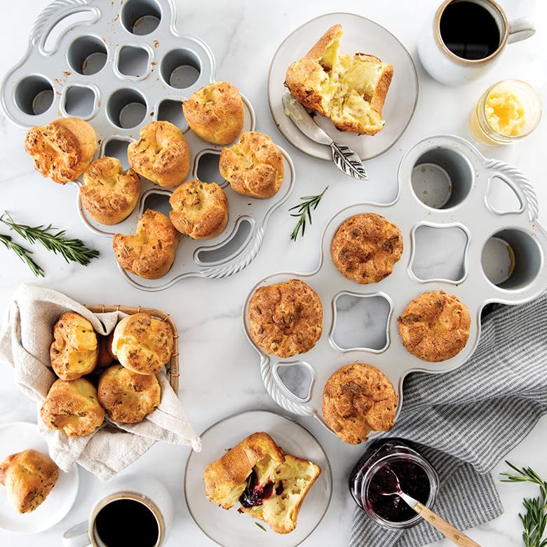 Nordic Ware Grand Popover molde de doce cavidades para repostería gris 4
