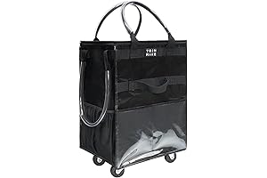Spacious Storage Tote with Wheels for Effortless Hauling