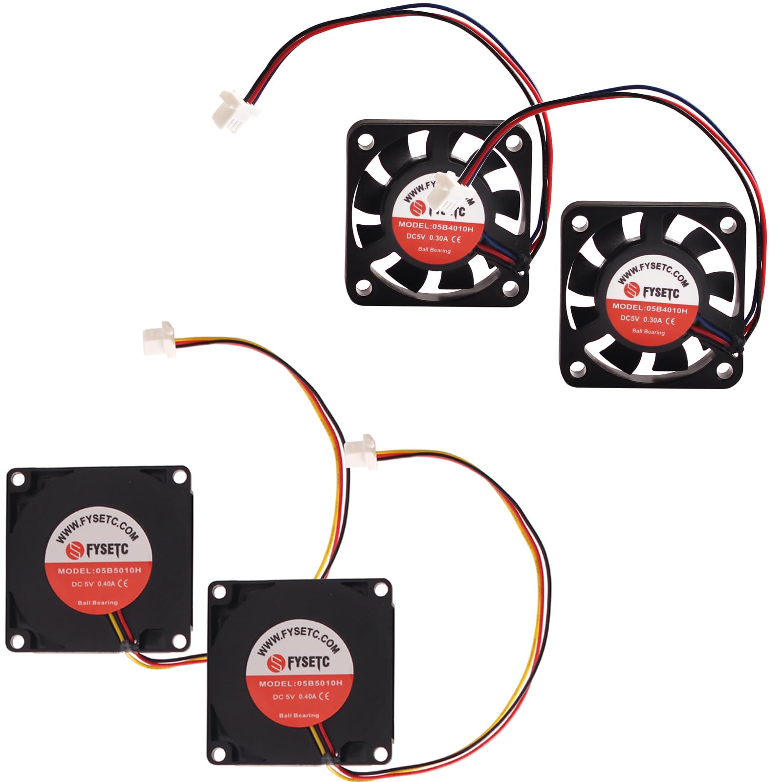 FYSETC Prusa MK4 2pcs 4010 Hotend Fans+2pcs 5010 Hotend Fans