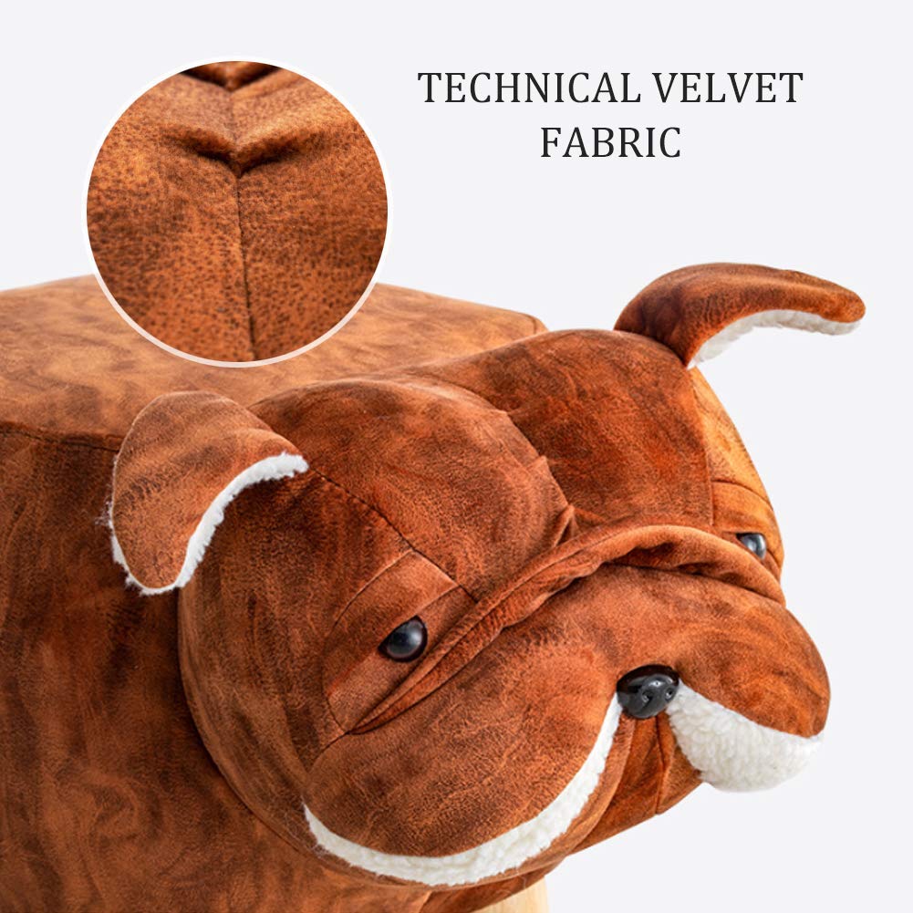 Pouf Enfant En Forme De Mouton Blanc - Avec Rangement Intégré - Tissu Doux, Pieds Bois - 55x35x40 Cm