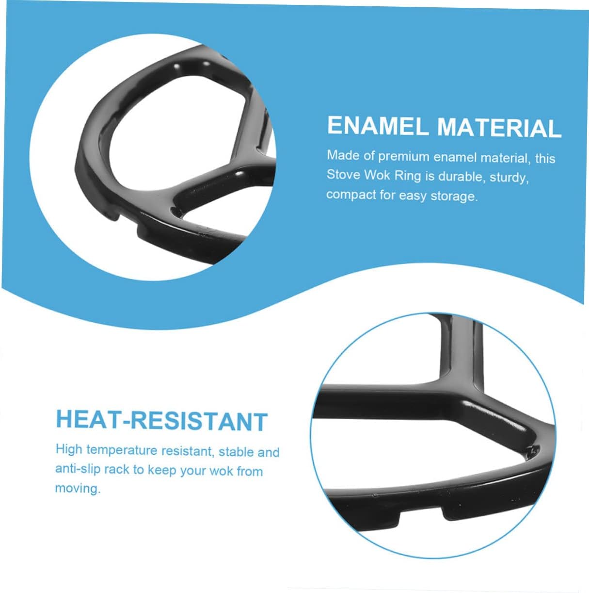 Versatile Gas Stove Wok Ring Pot Ring for Gas Burner Round Bottom Support