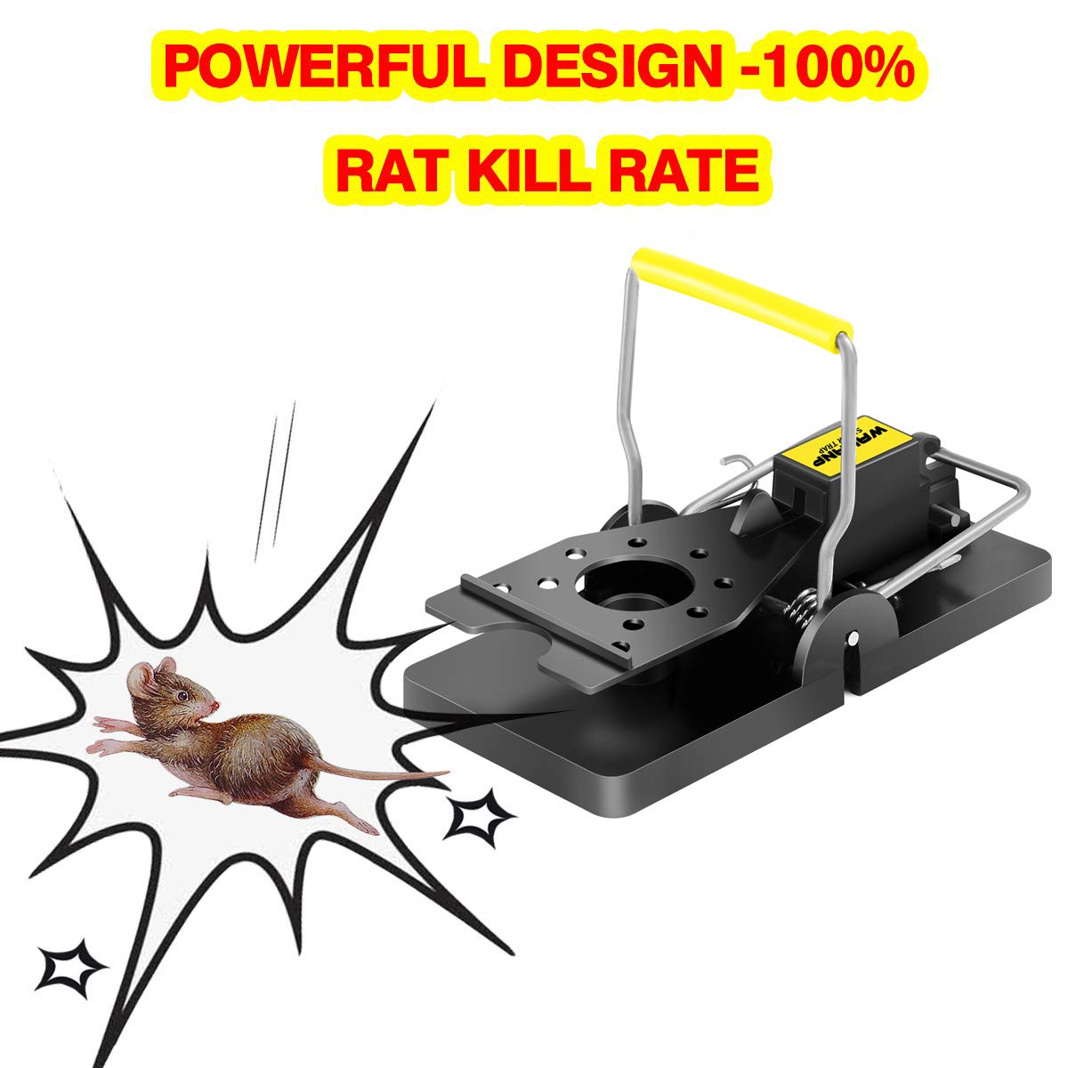 4 Pièges à Souris Réutilisables Wakana | à Ressort Puissant, Sans Poison | Pour Maison, Jardin, Cuisine