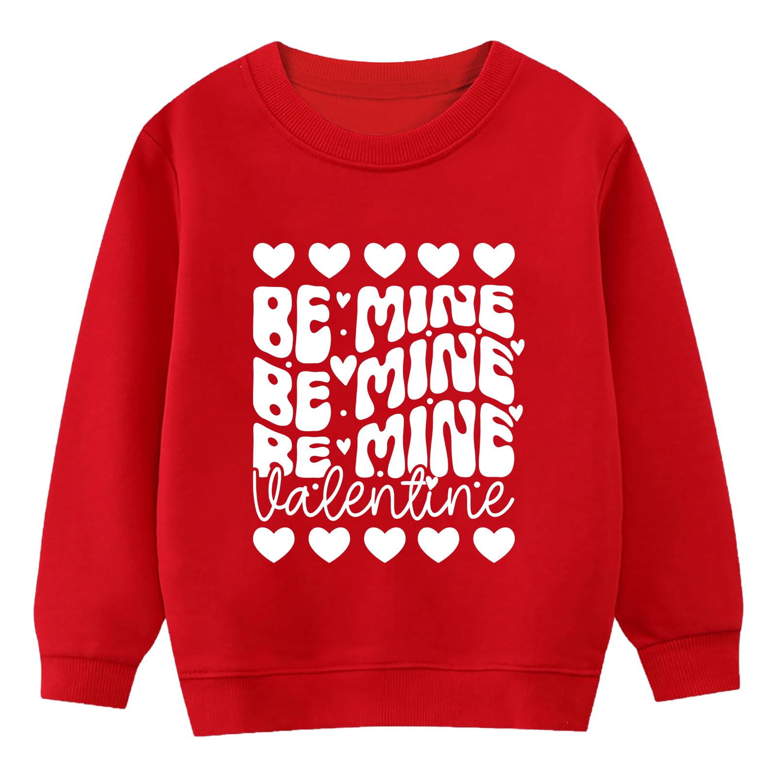 Goengmo Girl Boy Valentine Sweatshirts Love Print Shirts Long Sleeve Kids Hearts Tops 2-12 Years