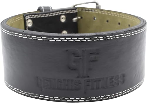 Cinturón de doble punta de levantamiento de pesas de 0.394 pulgadas, soporte mejorado para levantamiento de pesas, peso muerto y sentadillas