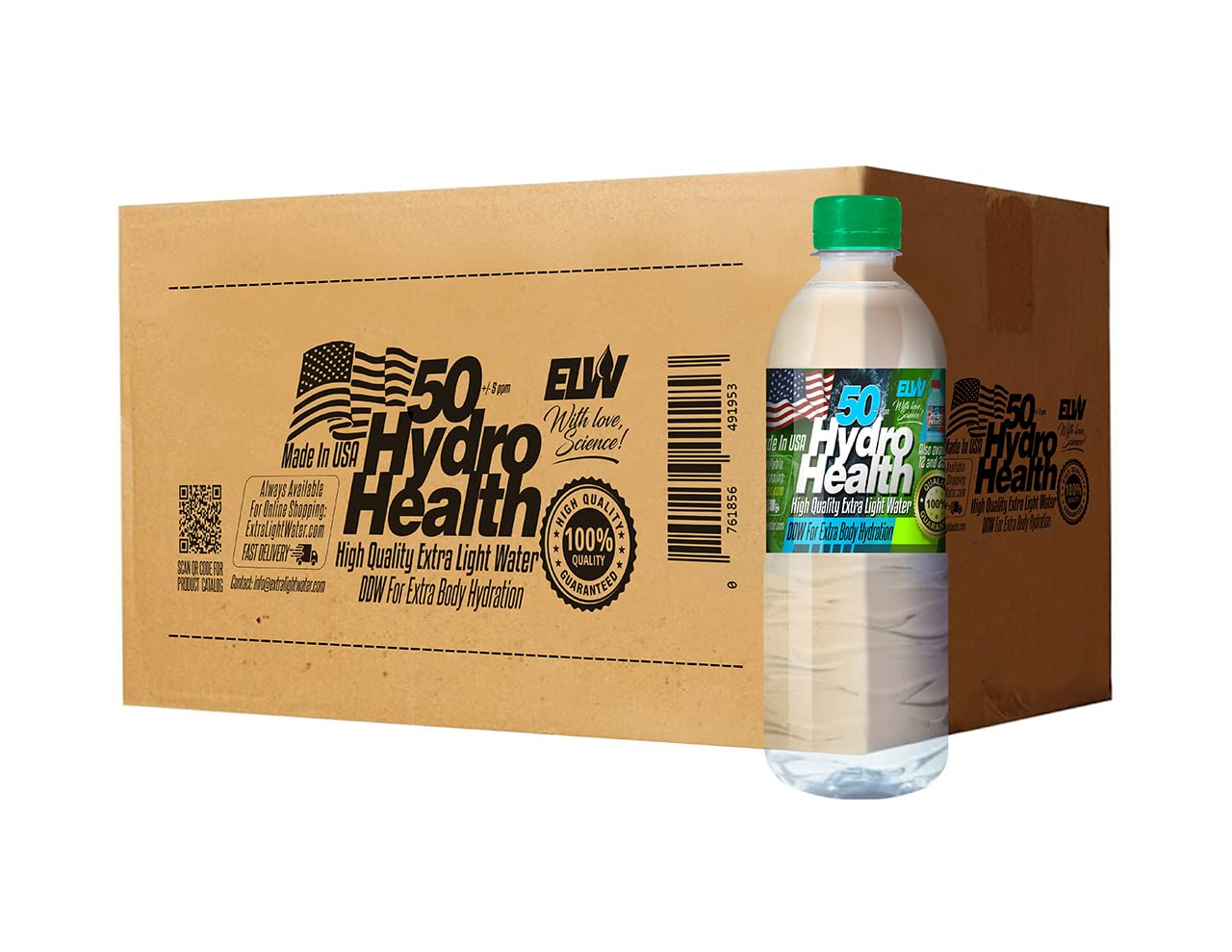 HYDRO HEALTH 50 PPM HYDRO HEALTH Deuterium Depleted Water