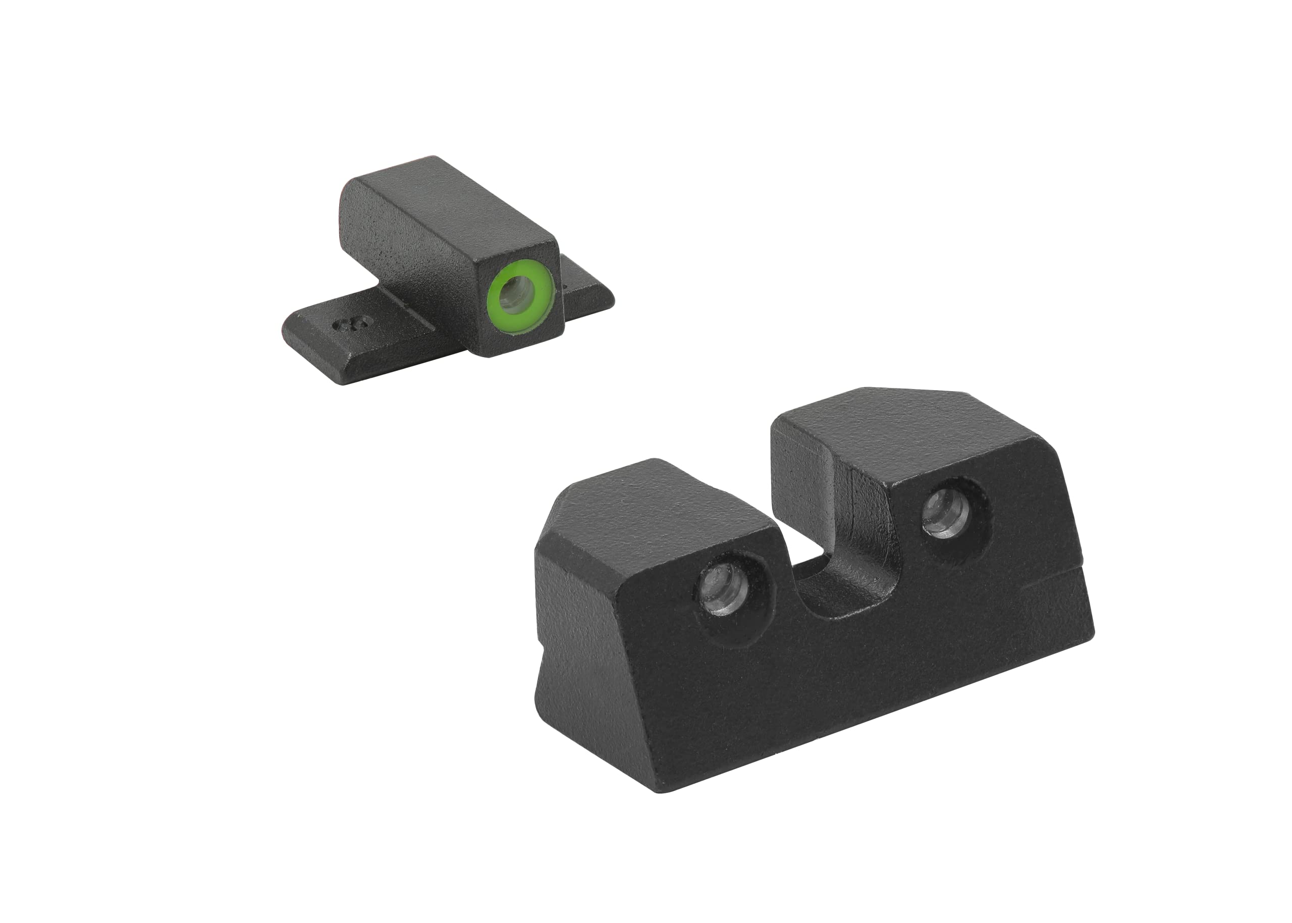 MEPRO Hyper-Bright tritium Night Sights Compatible with IWI Masada Green tritium, Extra Bright Green Colored Front Ring, U-Notch Rear by Meprolight
