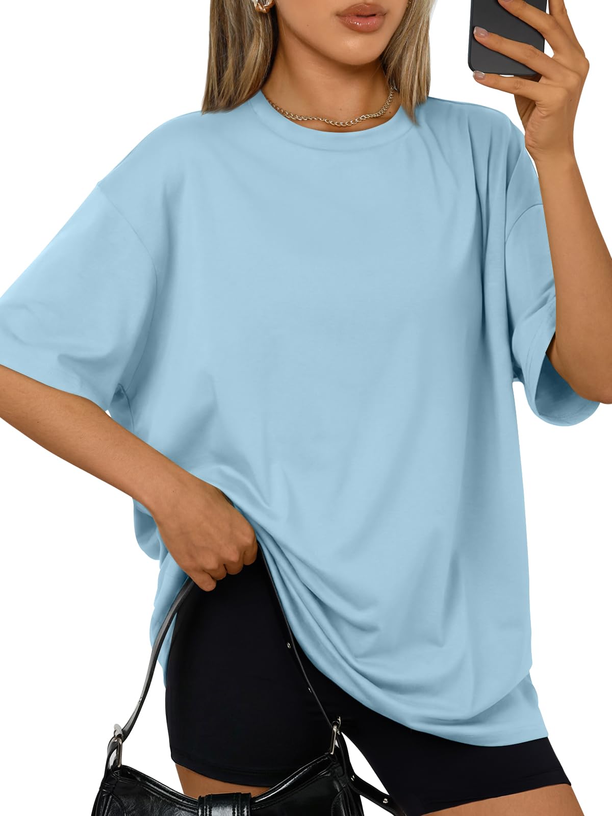 Trendy Queen Womens Oversized T-Shirts Short Sleeves Workout Tops | Casual Summer Gym Tees Plus Size Fashion Clothes 2026